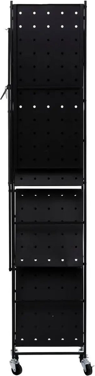 Atmosphera - Opvouwbare Plank Met Metalen Kast - Zwart - Uitklapbare Plank