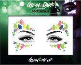 PaintGlow - Face jewels - Festival glitter gezicht - Make up - Glow in the Dark - Multicolor