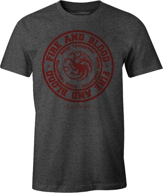 Game of Thrones - Fire and Blood Grey T-Shirt