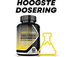 PurityLabs Turkesterone - 20% Gestandaardiseerd 500 mg - Hoogste Dosering Op De Markt - 60 capsules - 100% Puur - Incl. E-Book - Veiligste Formulering