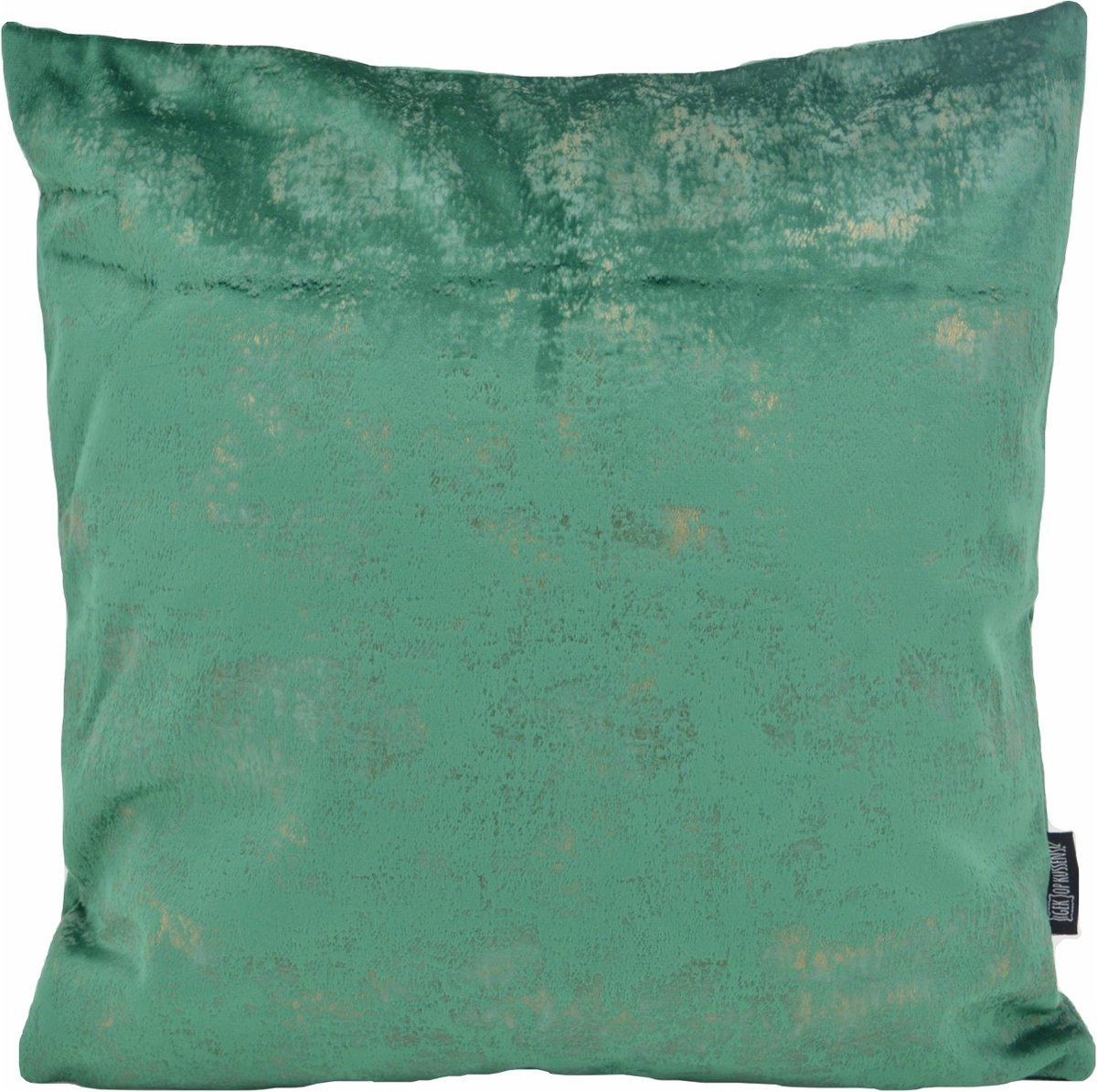 Gek op Kussens! Sierkussen Flo Gold Velvet Groen | 45 x 45 cm | Polyester