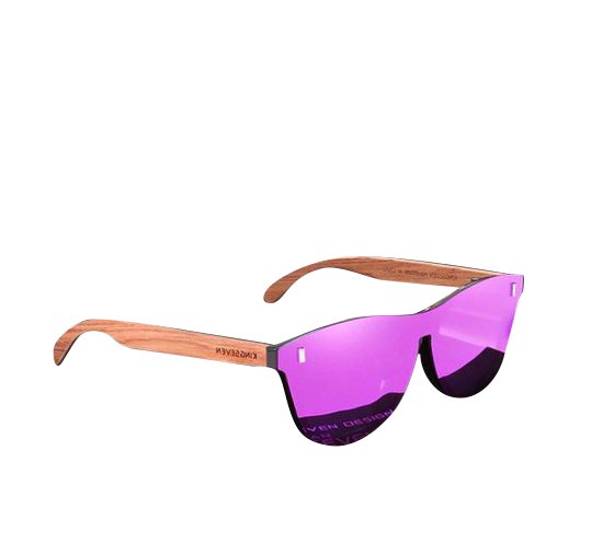 KingSeven - Purple Oculos Bamboo UV400 en polarisatie filter