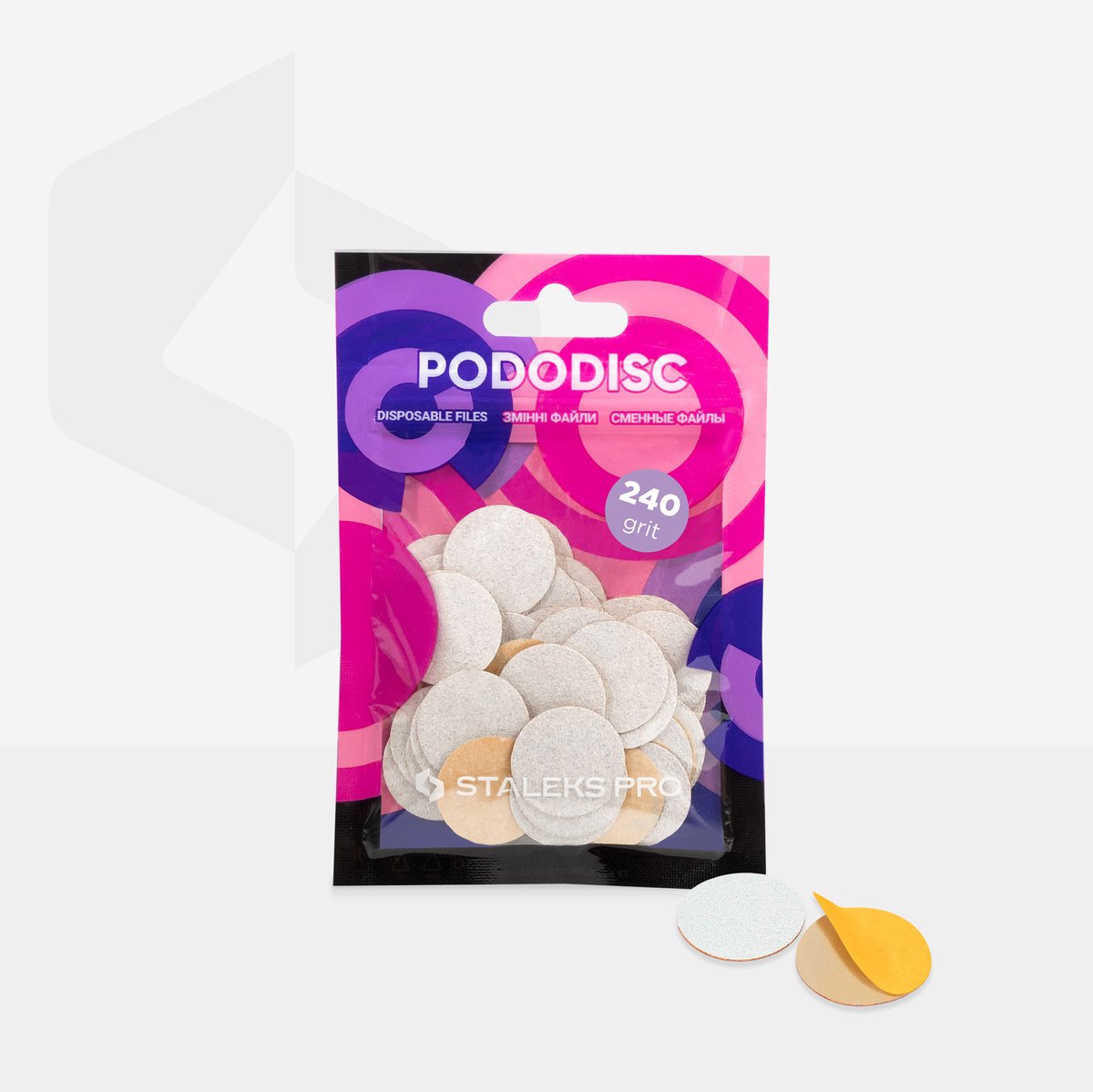 Staleks schuurelementjes voor pododisk PRO M 240 grit (50 stuk)