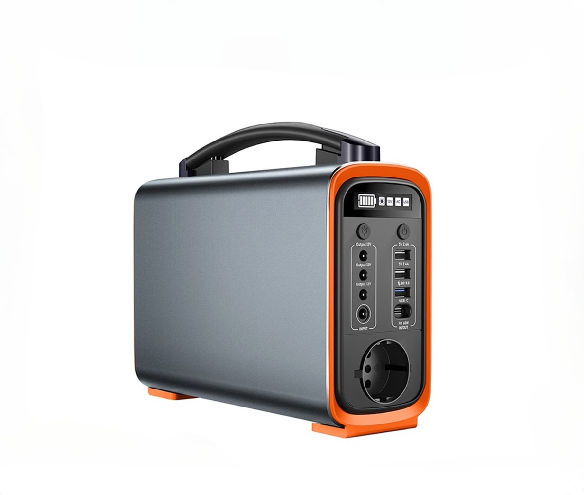 Portable Powerstation - Aggregaat/Acculader - 200W AC output - Zwart