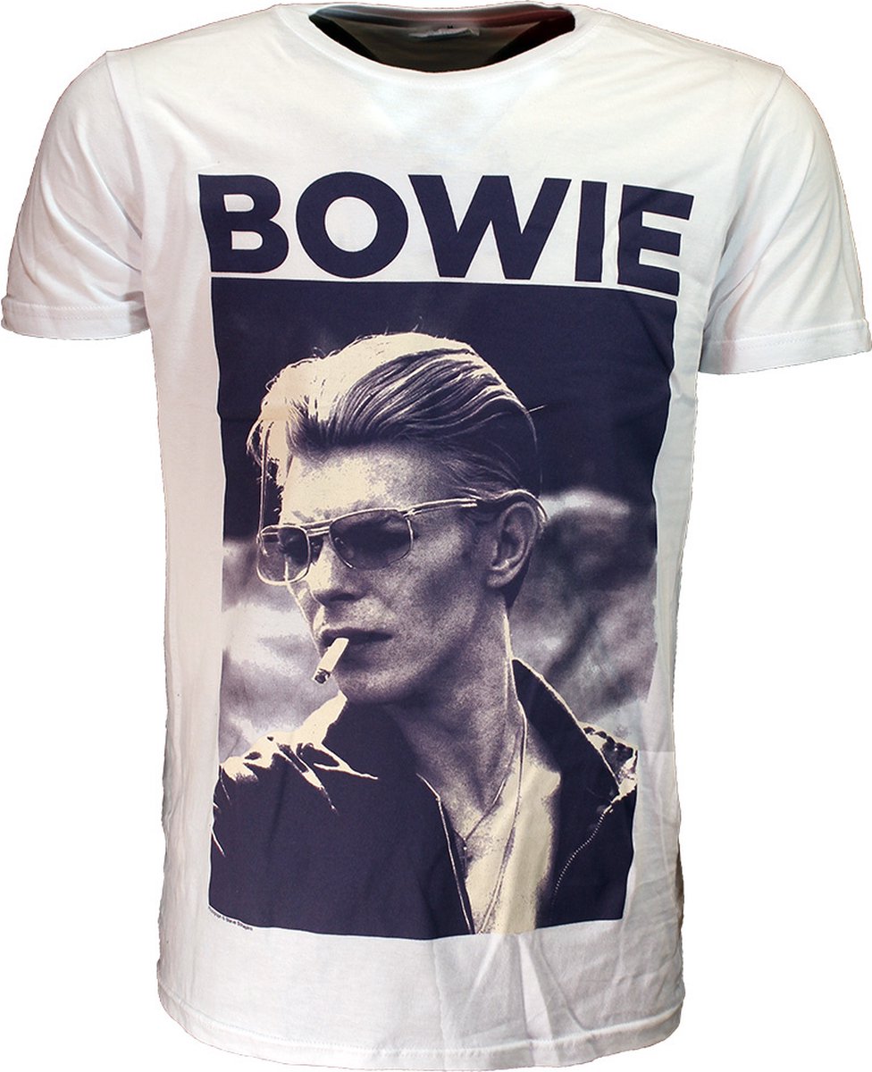 David Bowie Rookt Een Sigaret T-Shirt - Officiële Merchandise - L