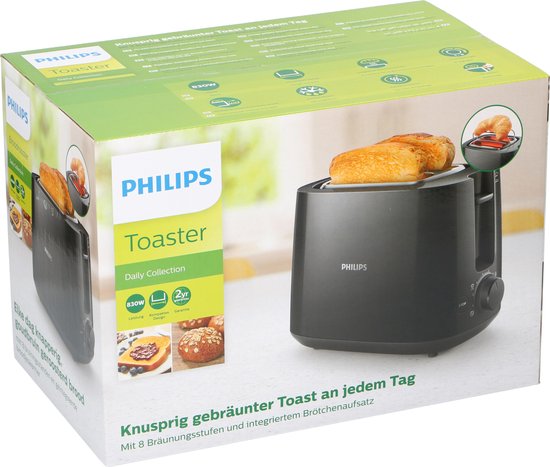 Philips Daily HD2581/90 - Broodrooster - Zwart
