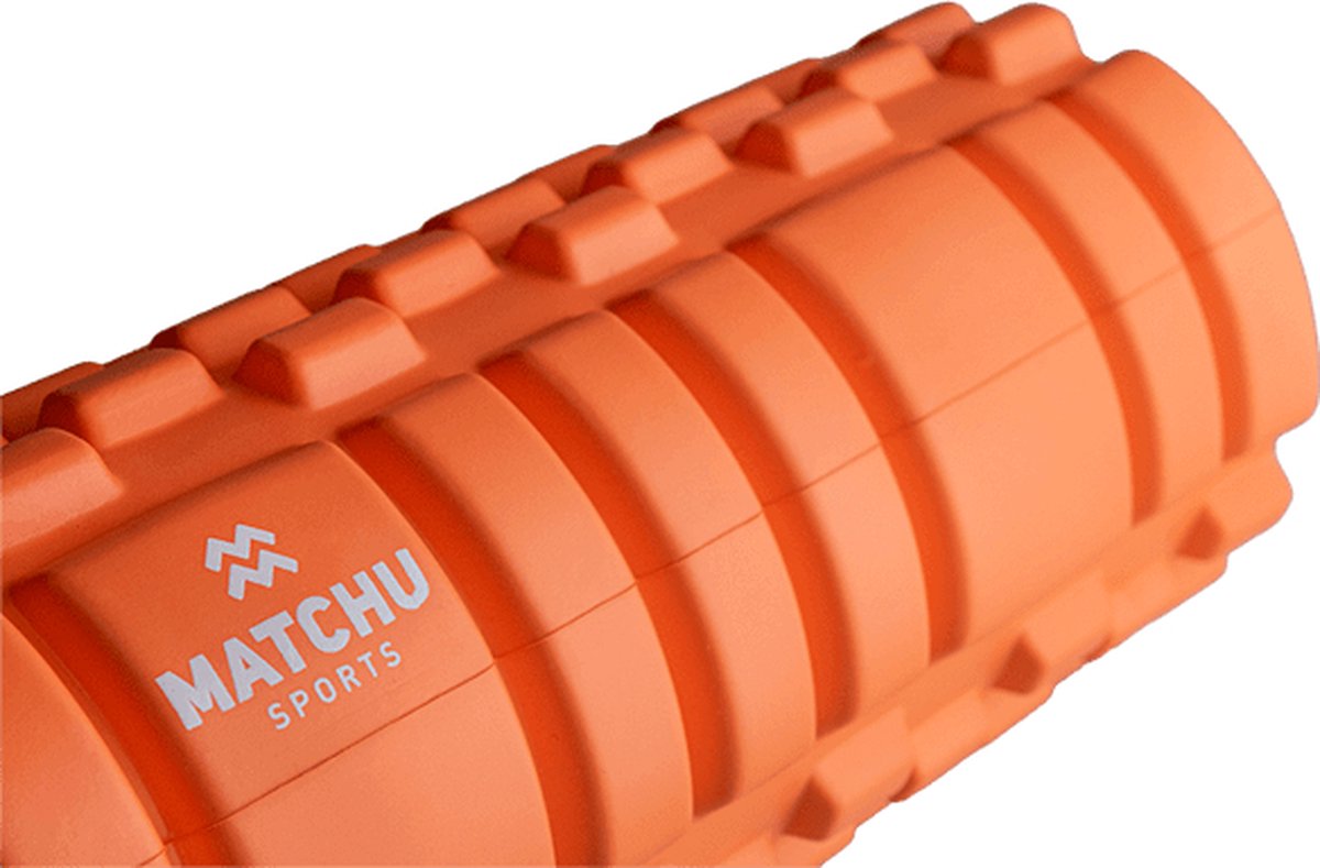Matchu Sports - Foam roller - Foamroller - Bindweefselmassage - Massage roller - 33 cm - Hard - Oranje thumbnail 3