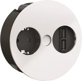 Bachmann Twist - Inbouw stopcontact - 1x 230V + USB charger - matt wit - 2 meter aansluitsnoer