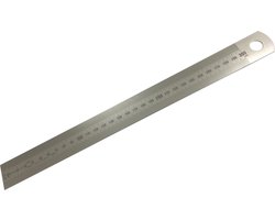 Liniaal 300mm staal met       maatverdeling
