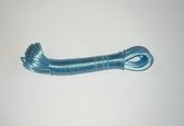 Waslijn - Waslijndraad - Drooglijn - 20 Meter - 2.4 mm staalkern - Licht Blauw