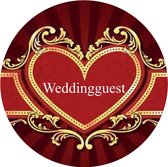 6 Buttons Arabic Theme Weddingguest bordeaux goud rood - button - trouwen - huwelijk - arabic - badge - corsage