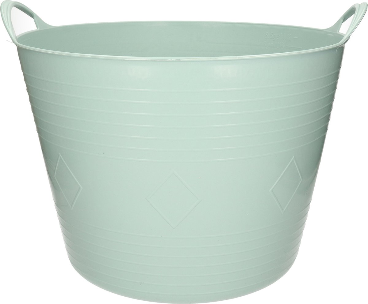 Goedkoopste Flexibele kuip emmer/wasmand - mintgroen - 40 liter - Opbergmanden