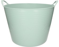 Flexibele kuip - mintgroen - 40 liter - met handvatten - 45 cm - kunststof - emmer - wasmand