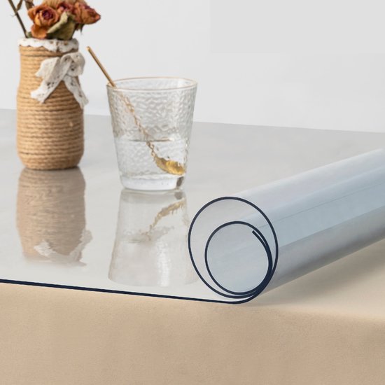 Tafelbeschermingsmat met flanellen achterkant, duurzame vinyl