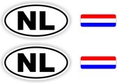 NL, Nederland auto sticker set.