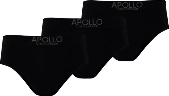 Apollo - Heren slips - Zwart - Maat XL - Heren boxer - Ondergoed heren - Slip heren Ondergoed - Naadloos ondergoed