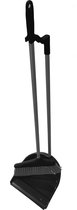 Abena Stoffer en Blik met Lange Steel - 94,5 cm - Plastic Stoffer en Blik op Steel - Inclusief Ophangsysteem - Ergonomisch - Zwart