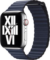 Apple Watch Leather Loop - 44mm - Diver Blue - Large - voor Apple Watch SE/5/6