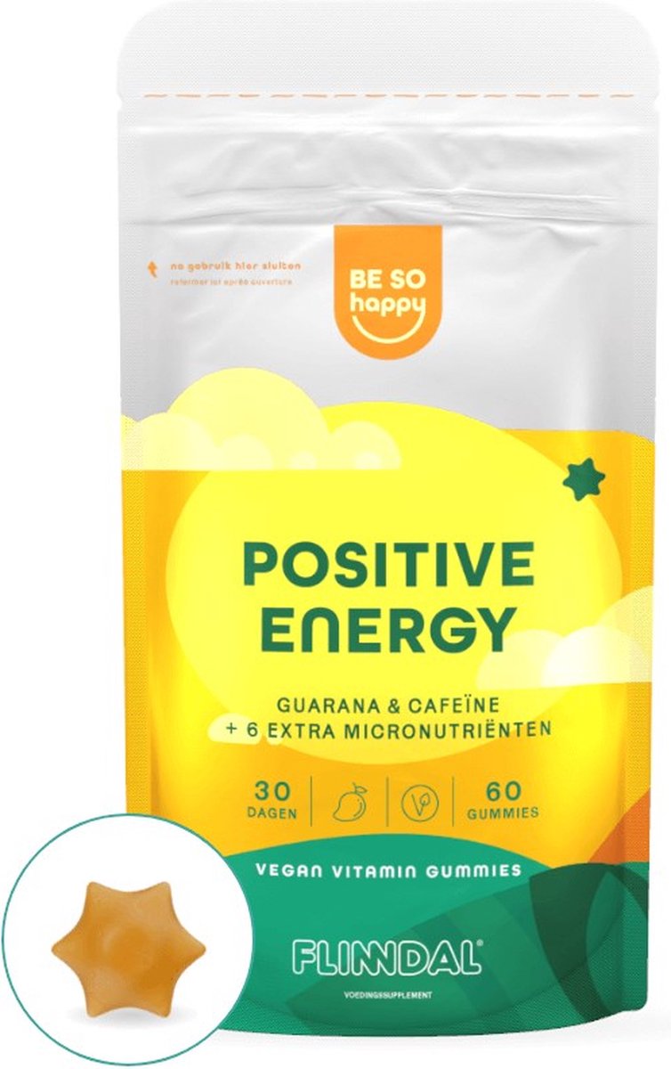 Positive Energy Gummies 60 gummies - Ondersteunt het energieniveau en bevordert de concentratie. Mákkelijk en lekker