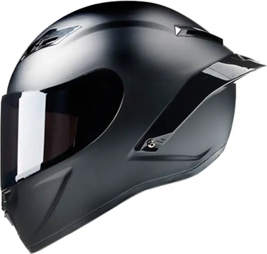breedtegraad op tijd heel fijn Scooter helm - Motor helm - Met Zonnevizier - Zwart-Maat L | bol.com