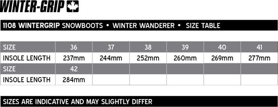 Winter-grip Winter Wanderer - Snowboots Senior - Dames - Zwart - Maat 39 - Winter-grip