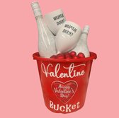 Valentijn cadeau- valentine Bucket- liefde- rode emmer 5 liter. Liefde.