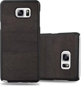 Cadorabo Hoesje geschikt voor Samsung Galaxy NOTE 5 in WOODY ZWART - Hard Case Cover beschermhoes in houtlook tegen krassen en stoten