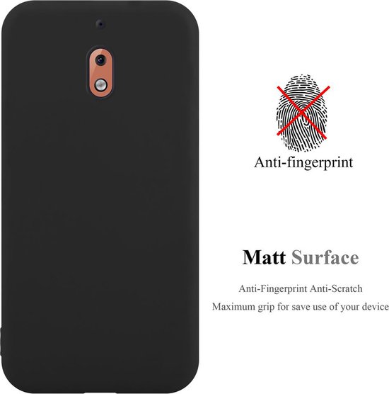 Cadorabo Hoesje geschikt voor Nokia 2.1 in CANDY ZWART - Beschermhoes gemaakt van flexibel TPU silicone Case Cover