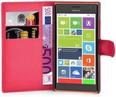 Cadorabo Hoesje geschikt voor Nokia Lumia 730 in KARMIJN ROOD - Beschermhoes met magnetische sluiting, standfunctie en kaartvakje Book Case Cover Etui