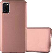 Cadorabo Hoesje geschikt voor Samsung Galaxy A41 in METALLIC ROSE GOUD - Beschermhoes gemaakt van flexibel TPU silicone Case Cover