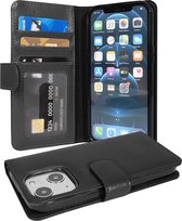Cadorabo Hoesje geschikt voor Apple iPhone 13 MINI in ZWARTE OXIDE - Beschermhoes met magnetische sluiting en 3 kaartsleuven Book Case Cover Etui