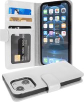 Cadorabo Hoesje geschikt voor Apple iPhone 13 MINI in MAGNESIUM WIT - Beschermhoes met magnetische sluiting en 3 kaartsleuven Book Case Cover Etui
