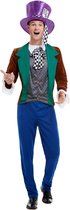 Smiffy's - Mad Hatter Kostuum - Zo Gek Als Een Mad Hatter - Man - Multicolor - Medium - Carnavalskleding - Verkleedkleding