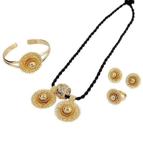 Gouden Kleur sieraden Voor Afrikaanse Ethiopische Eritrese Vrouwen