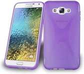Cadorabo Hoesje geschikt voor Samsung Galaxy E7 in LILA VIOLET - Beschermhoes gemaakt van flexibel TPU silicone Case Cover