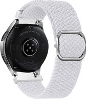 Strap-it Smartwatch bandje 22mm - geweven / gevlochten nylon bandje geschikt voor Huawei Watch GT 2 / GT 3 / GT 3 Pro 46mm / GT 2 Pro / Watch 3 - Xiaomi Mi Watch / Xiaomi Watch S1 / S1 Pro / Watch 2 Pro - Fossil Gen 5 / Gen 6 44mm - Wit