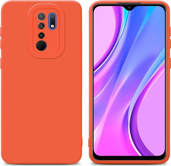 Coque Cadorabo pour Xiaomi RedMi 9 en ORANGE FLUIDE - Housse de protection en silicone TPU flexible