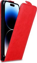 Cadorabo Hoesje geschikt voor Apple iPhone 14 PRO MAX in APPEL ROOD - Beschermhoes in flip design Case Cover met magnetische sluiting