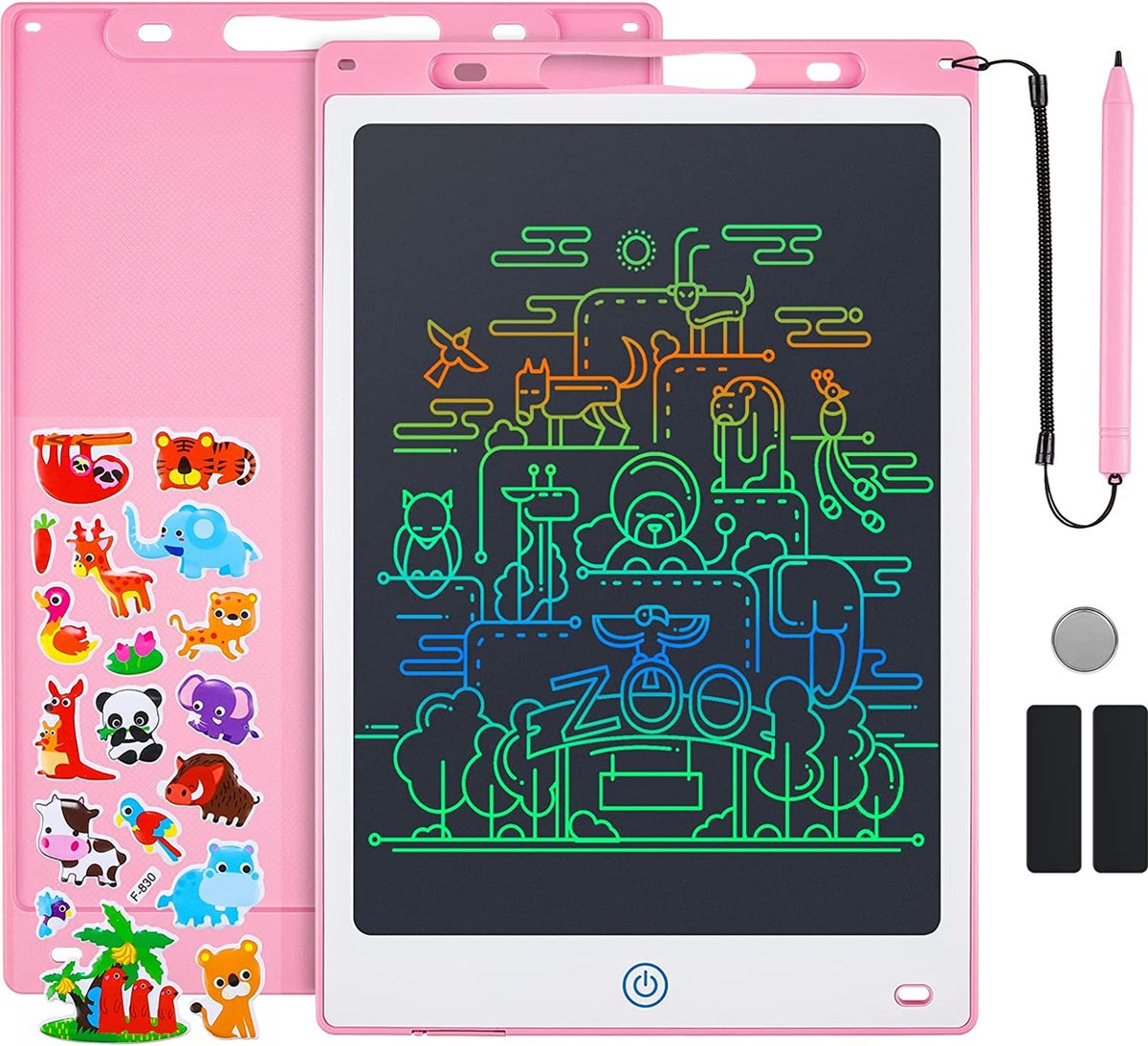 EMEBAY 50,8cm (20 inch) lcd-schrijfbord, kleurrijk, uitwisbaar, tekenbord, digitale leisteen, draagbaar, tekenbord, educatief speelgoed voor kinderen en volwassenen
