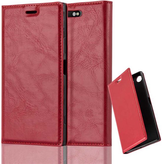 Coque Cadorabo pour Sony Xperia XZ1 en ROUGE POMME - Pochette de protection avec fermeture magnétique