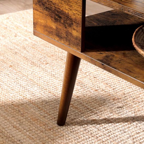 Salontafel Walnoot Hout - 90x90x35cm - Orion | Leen Bakker