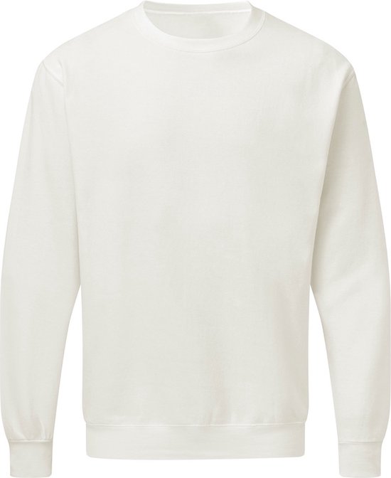 Sneeuw witte heren sweater Crew Neck merk SG maat 4XL