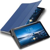 Cadorabo Tablet Hoesje geschikt voor Lenovo Tab P10 (10.1 inch) in JERSEY DONKER BLAUW - Ultra dun beschermend geval met automatische Wake Up en Stand functie Book Case Cover Etui