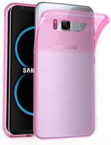 Cadorabo Hoesje geschikt voor Samsung Galaxy S8 in TRANSPARANT ROZE - Beschermhoes gemaakt van flexibel TPU Silicone Case Cover