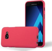 Cadorabo Hoesje geschikt voor Samsung Galaxy A5 2017 in FROST ROOD - Beschermhoes gemaakt van flexibel TPU silicone Case Cover