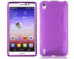 Cadorabo Hoesje geschikt voor Huawei ASCEND P7 in LILA VIOLET - Beschermhoes gemaakt van flexibel TPU silicone Case Cover