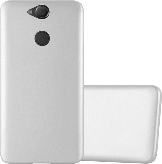Coque Cadorabo pour Sony Xperia XA2 en ARGENT MÉTALLIQUE - Coque de protection en silicone TPU souple