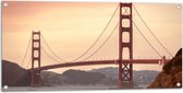 Tuinposter – Rode Brug - San Francisco - 100x50 cm Foto op Tuinposter (wanddecoratie voor buiten en binnen)