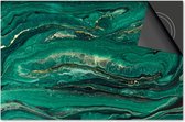 Inductie beschermer 59x52 - afdekplaat inductie mat - Dietrix Kookplaat beschermer - Exclusief - Marmer - Smaragd groen goud