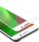 Cadorabo Screenprotector geschikt voor Honor 6A Volledig scherm pantserfolie Beschermfolie in TRANSPARANT met WIT - Gehard (Tempered) display beschermglas in 9H hardheid met 3D Touch